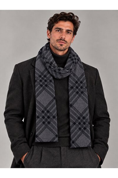 Sebir Moda Kareli Triko Atkı