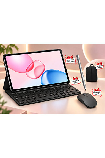 HONOR Pad 10 8GB 256GB Wifi 12" Gri Tablet + Klavyeli Kılıf + Choice Kalem + ...