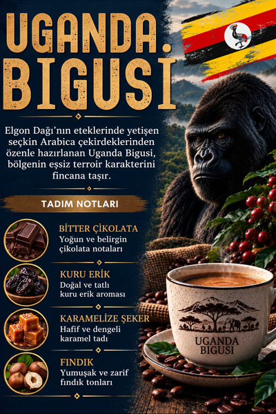 Uganda Bigusi – Single Origin Özel Seri Filtre & Espresso Kahve (250g)