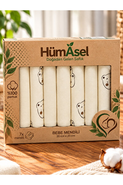 Hümasel 7 Pack Baby Mouth Cleaning Wipes - 100% Cotton