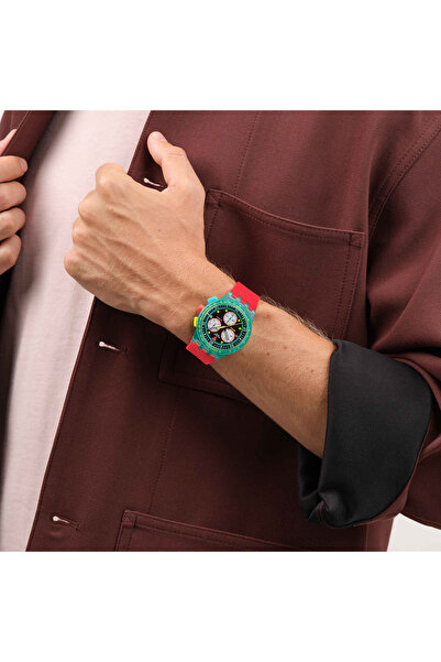 Swatch Susg409 Neon Emerald Chrono Erkek Kol Saati