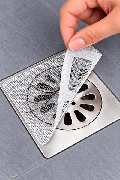 jetfast 10 Pieces Adhesive - Disposable Sink, Bathroom, Kitchen, Shower Drain...