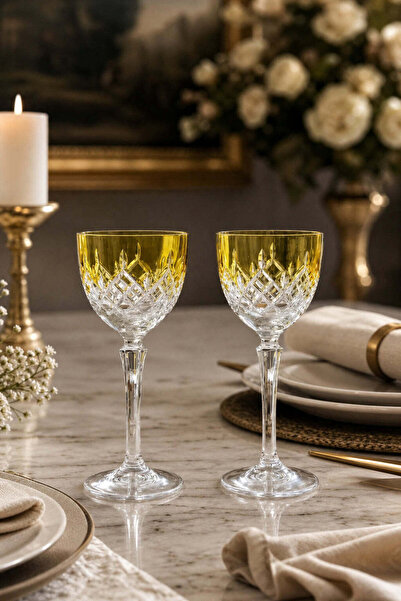 Kristal Market Handcrafted Earring-Style Drop Luxury Stand-Up Goblet 165Cc