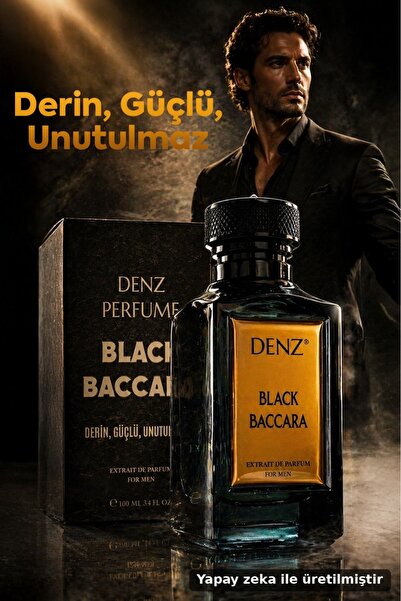 Denz Perfume Black Baccara Erkek Parfüm Kuvvetli Yayılım Etkileyici Kalıcı De...