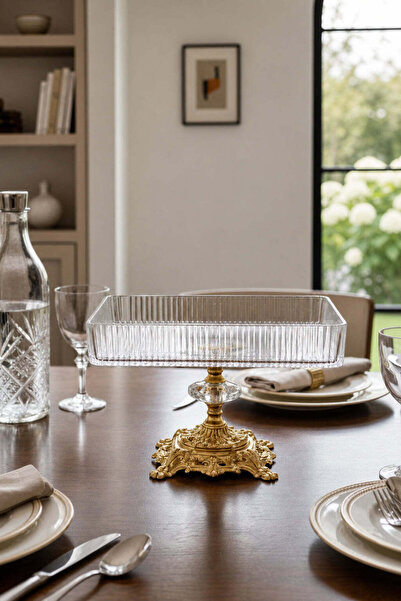 Kristal Market El Yapımı Kristal Vertical Kesim Batom Dekoratif Sunumluk Kase