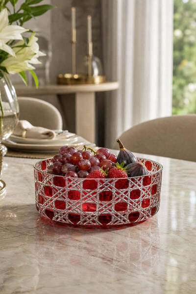 Kristal Market Crystal Decor Honeycomb Tableware Presentation Bowl