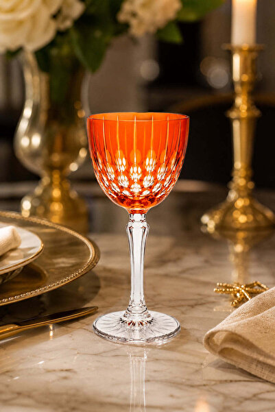 Kristal Market Handmade Drop Cut Crystal Stemmed Goblet 165Cc