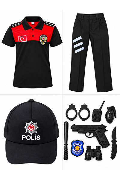 Liyavera Unisex Polo Yaka Türk Yunus Polis Kostümü Çocuk Kıyafeti 1