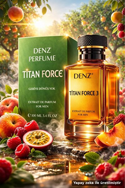 Denz Perfume Titan Force erkek parfüm %40 Esans Oranı Extrait Kalite Meyveli ...