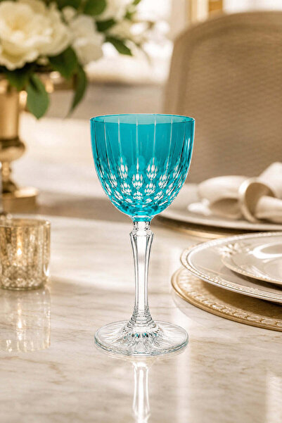 Kristal Market Handmade Drop Cut Crystal Stemmed Goblet 165Cc