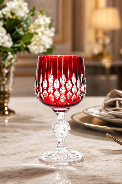 Kristal Market Bohemia Crystal Handmade Drop Coffee Side Glass 150Cc