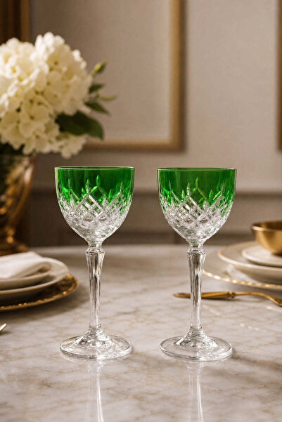 Kristal Market Handcrafted Earring-Style Drop Luxury Stand-Up Goblet 165Cc