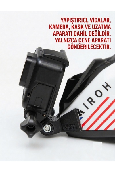 Kanem3D Airoh Commander 1-2 Uyumlu Aksiyon Kamera Aparatı - Kask Çene Bağlant...