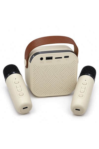 Generic Brand Portable Karaoke Machine Bluetooth Speaker System with 2 Wireless Microphones