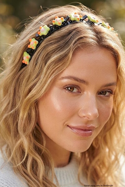 CAŞ DEKORASYON Mixed Color Mixed Figured Heart Hair Twist Crown