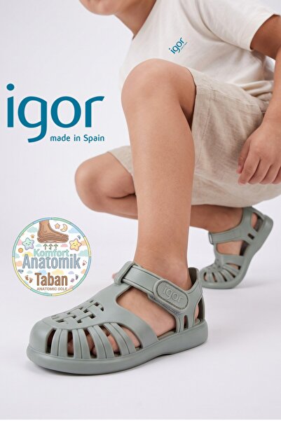 IGOR Tobby Solid Unisex Children's Gray Sandals Unisex Children's Sandals S10271