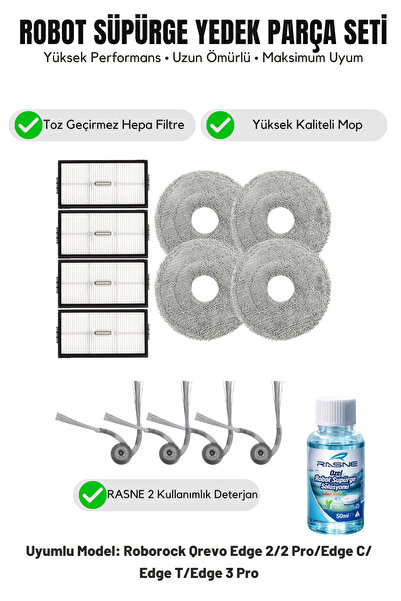 Asgard Grup Roborock Qrevo Edge 2/2 Pro/Edge C/Edge T/Edge 3 Pro Συμβατό με 4...