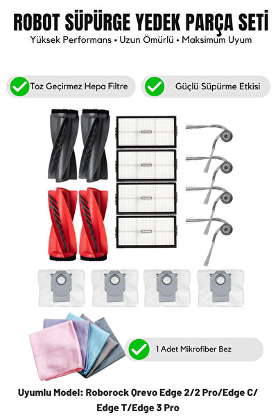 Asgard Grup Roborock Qrevo Edge 2/2 Pro/Edge C/Edge T/Edge 3 Pro Compatible 2...