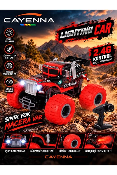 cayenna Off-Road Canavar Araba – Uzaktan Kumandalı, Büyük Tekerlekler, Güçlü ...