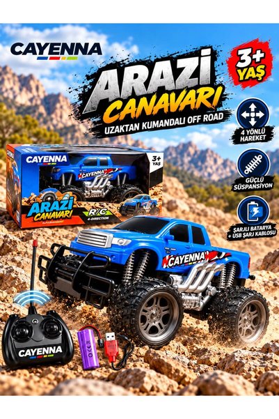 cayenna Arazi Canavarı RC Uzaktan Kumandalı Off Road Oyuncak Araba – 4 Yönlü ...