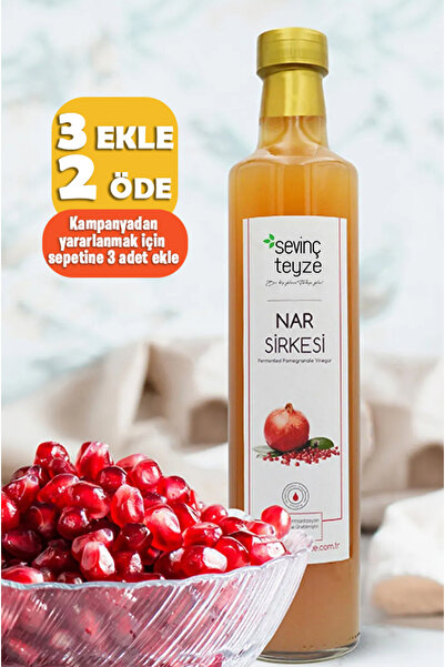 Organik Teyze Sevinç Teyze Nar Sirkesi 500ml - Doğal Fermantasyon, Katkısız, ...