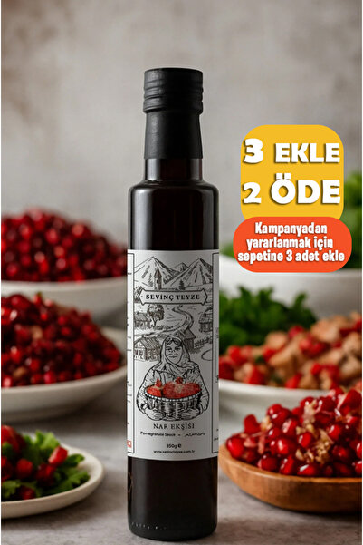 Organik Teyze Sevinç Teyze Nar Ekşisi %100 Nar Pomegranate Syrup 350g