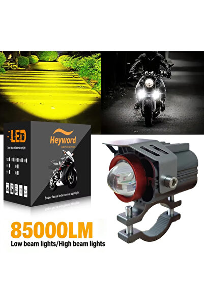 Choice1 مصباح LED إضافي للدراجات النارية بلونين أصفر وأبيض من هايورد، إضاءة خ...