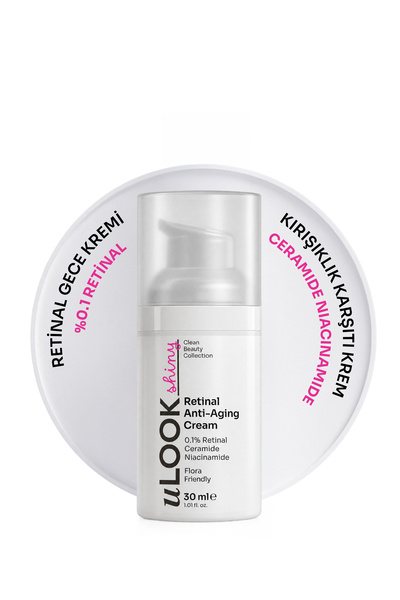 uLOOK Retinal Anti Aging Gece Kremi 30 ml - %0,1 Retinal, Niasinamid ve Seram...