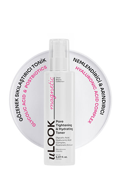 uLOOK Gözenek Sıkılaştırıcı & Nemlendirici Tonik 150 ml – Glikolik & Hyaluron...