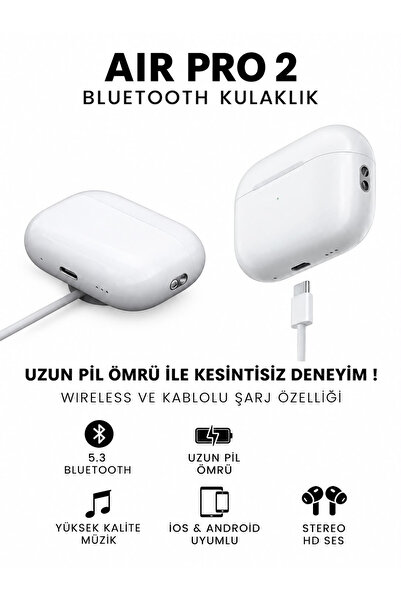 CASTU Air Pro 2 Bluetooth Kulaklık IOS Android Tüm Telefonlar ile Uyumlu Kulaklık