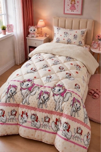 MARLA HOME Tek Kişilik Welsoft Çocuk Uyku Seti | Kışlık Pufidik Yorgan & Dese...