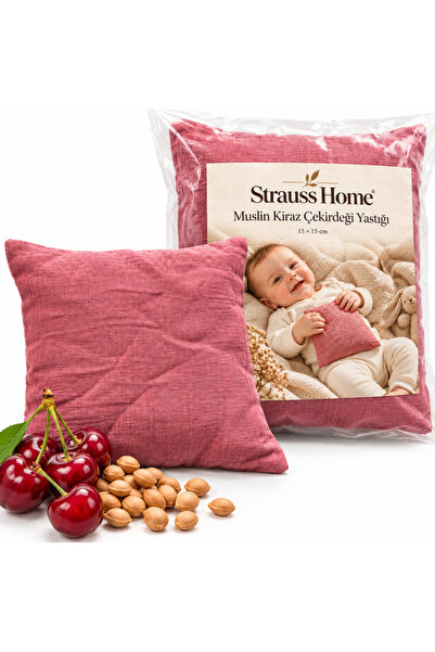 Strauss Home Bebek Kiraz Çekirdeği Yastığı Müslin 15x15 cm Mikrodalgada Isıtı...