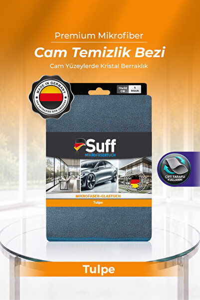 Suff Tulpe Cam Mikrofiber Bez Profesyonel Ön Cam Temizlik Bezi 70x50 cm Soğuk...