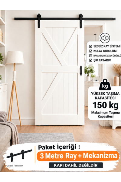 Genel Markalar Sürgülü Kapı Mekanizması Ahır Kapısı 3 Mt Ray Dahil ( Kapının ...