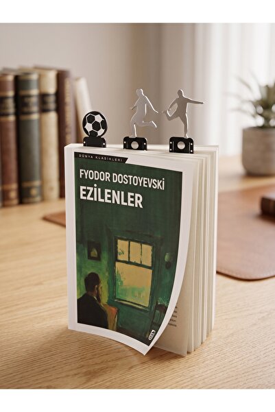 3'lü Set Futbol Temalı Kitap Ayracı ve Ataç