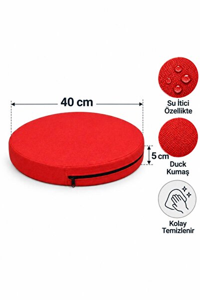 KOMODO SPORT Kreş Minderi Anaokulu Aktivite Minderi, Bahçe, Dekor, Sandalye Minderi 40x40x 5 Cm Yuvarlak Minder (1 Adet)