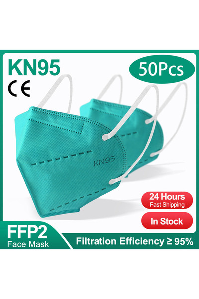 Choice KN95-50PCS-Green 10-200pcs ffp2mask Black kn95 mascarillas negra Adult...