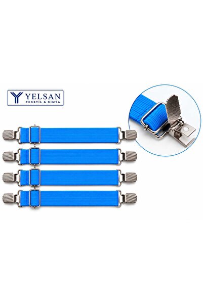 4 lü çarşaf, yatak pedi & şiltesi, alez tutucu, sabitleyici lastik. Metal klips ve ayar tokası.