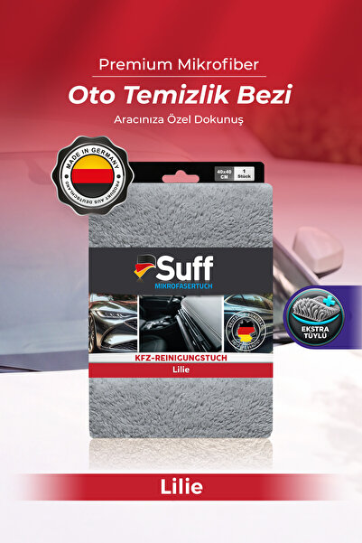 Suff Lilie Mikrofiber Oto Temizlik Bezi 40x40 cm Gri