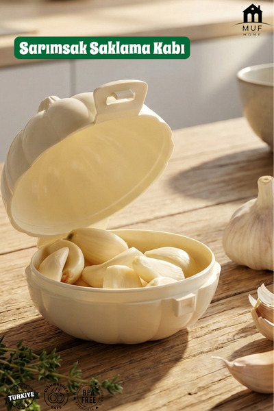 MUF HOME Garlic Storage Container – Peeled Garlic Box Practical Refrigerator ...