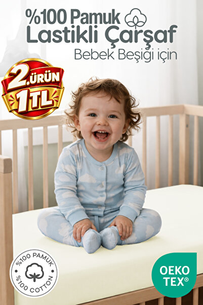Erko Dört Mevsim 100% Cotton Combed Elastic Baby Sheet |   Breathable Structu...