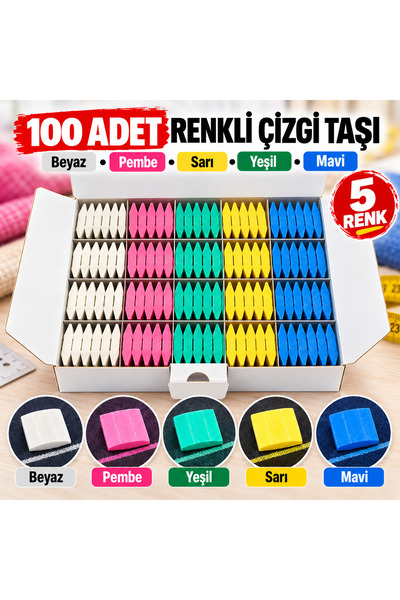 Swart Tüm kumaşlarınızı çizmek için renkli çizgi taşı 100 adet