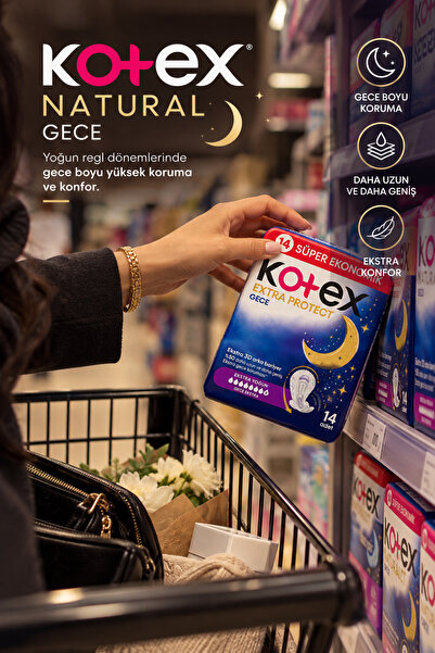 Kotex Extra Protect Gece Hijyenik Ped 14'lü x 2 Adet