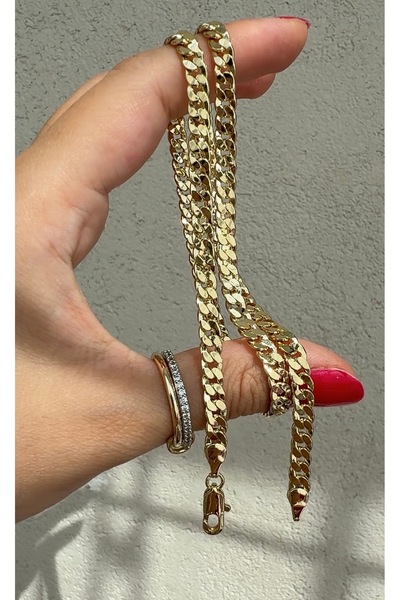 14 K Renk 45 Cm Zincir Kolye Antialerjik Suya Dayanıklı