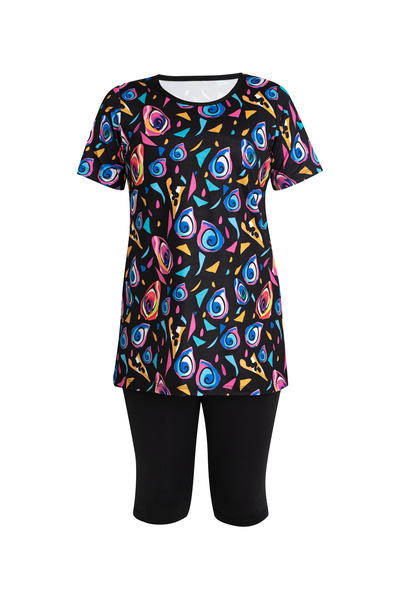 SEBOTEKS Girl's Swimsuit with Short Sleeve Tights 35100
