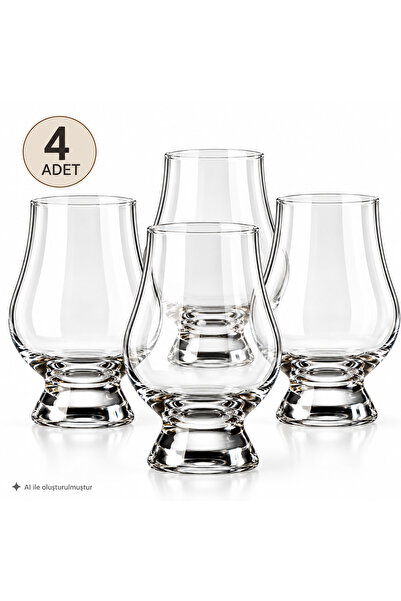 Yenigeldi 4 Pieces Glencairn Style Crystal Glasses – Premium Odorless Tasting...
