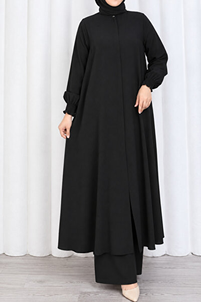 Moda Hayme Women's Comfortable Cut Hijab Tunic Pants Set – Wrinkled Fabric, H...