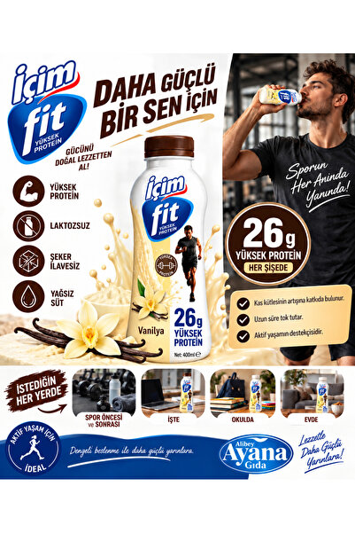 İçim FİT YÜKSEK PROTEİNLİ VANİLYALI SÜT 400 ML X 6 ADET