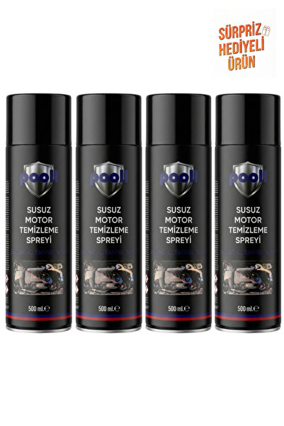 POOLL Susuz Motor Temizleme Spreyi 500 ML 4 Adet Motor Temizleme Spreyi Motor...
