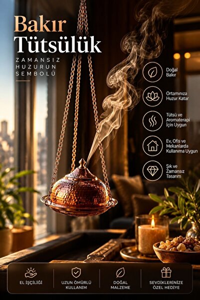parisa %100 El Yapımı Bakır Tütsülük & Arınma Seti